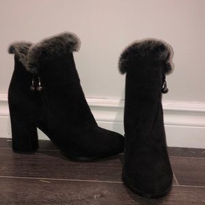 Black winter booties